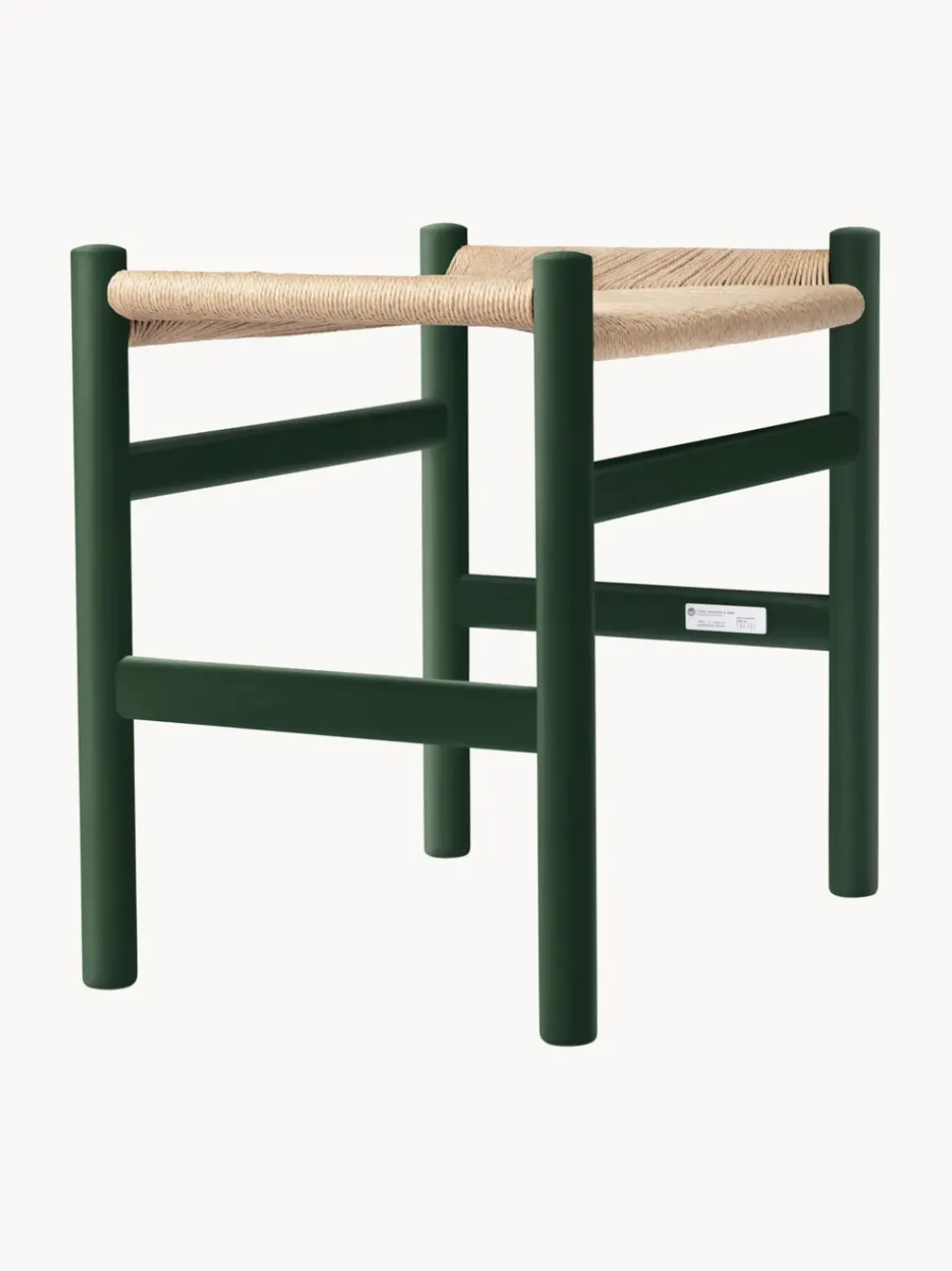 Taburete con asiento tejido a mano CH53