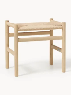 Taburete con asiento tejido a mano CH53