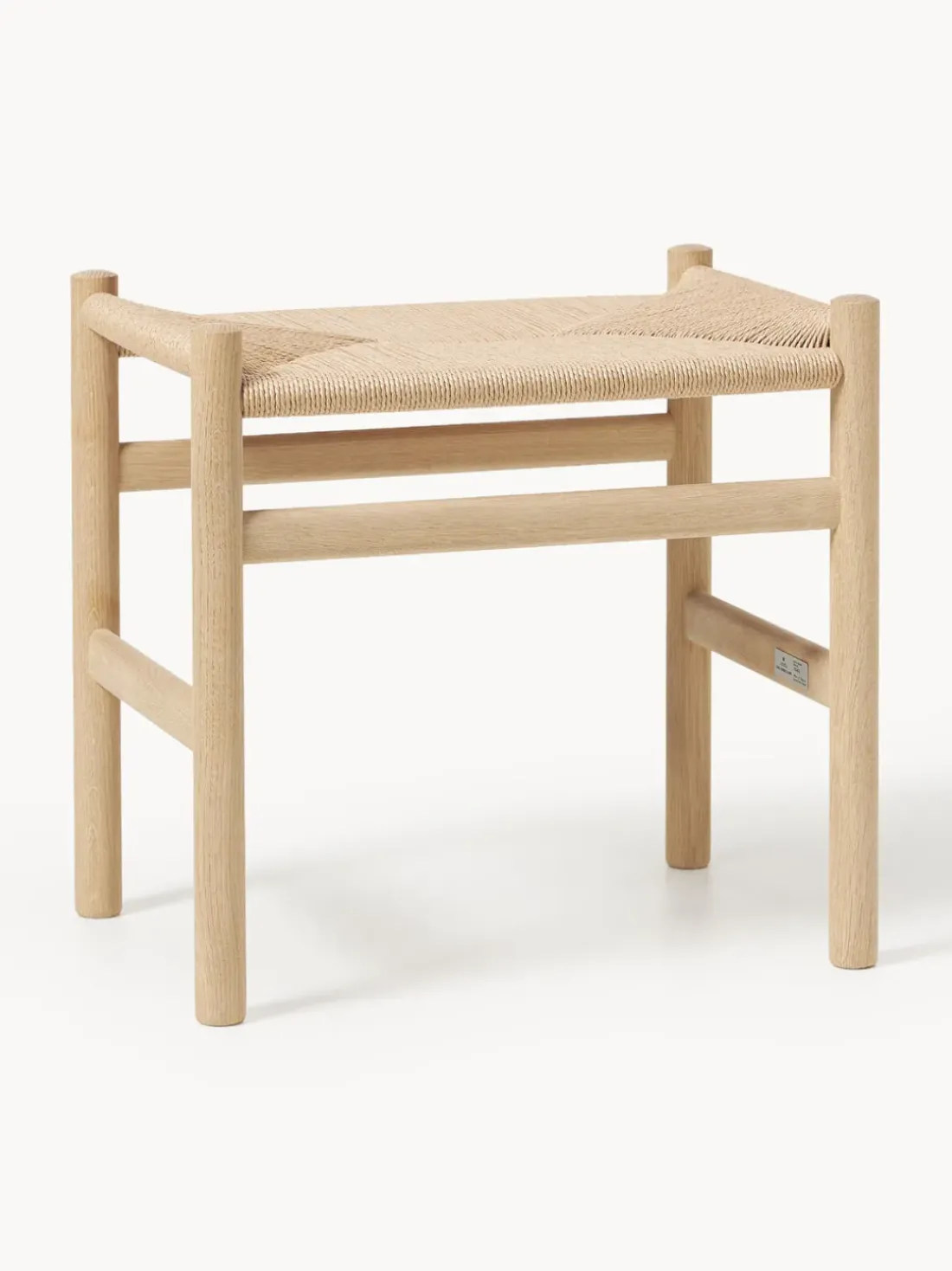 Taburete con asiento tejido a mano CH53