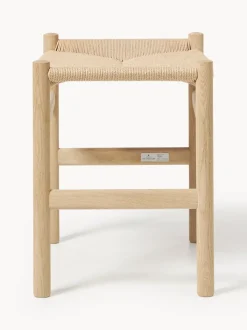 Taburete con asiento tejido a mano CH53