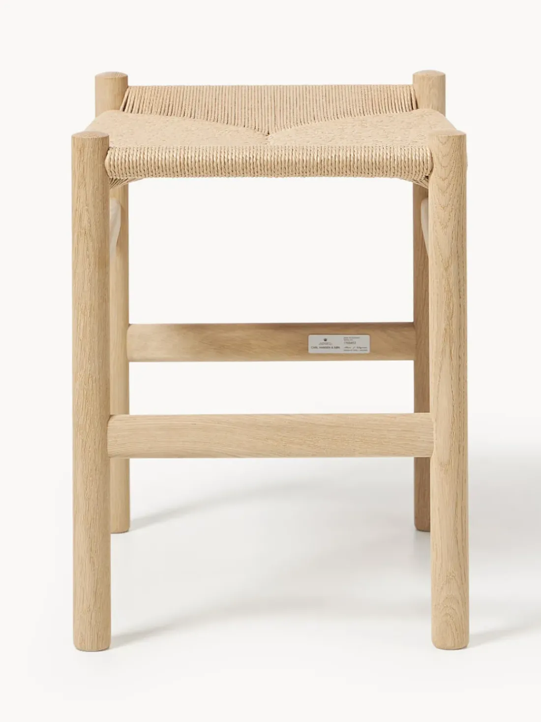 Taburete con asiento tejido a mano CH53