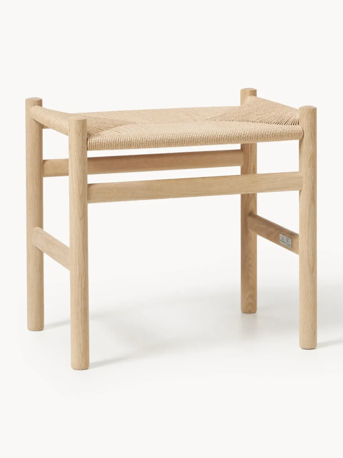 Taburete con asiento tejido a mano CH53