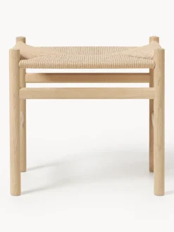 Taburete con asiento tejido a mano CH53