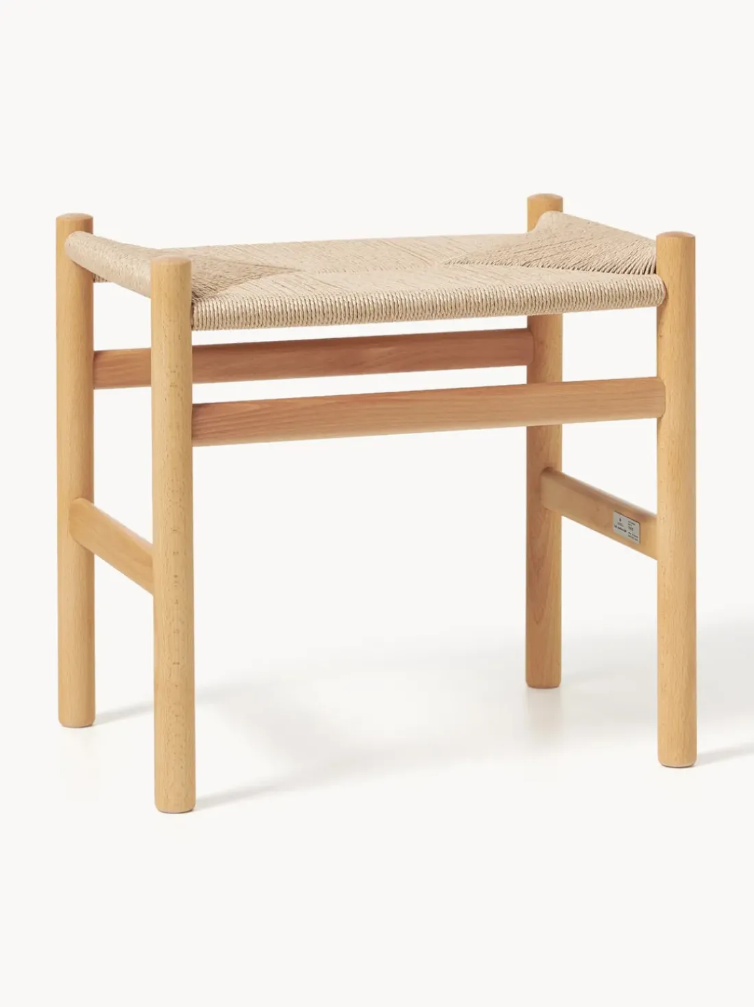 Taburete con asiento tejido a mano CH53
