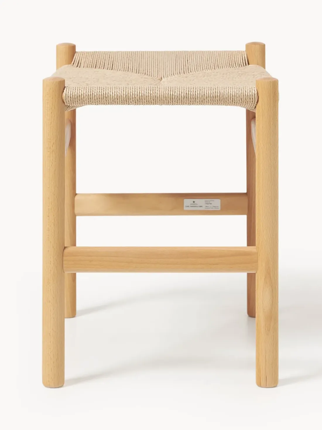 Taburete con asiento tejido a mano CH53