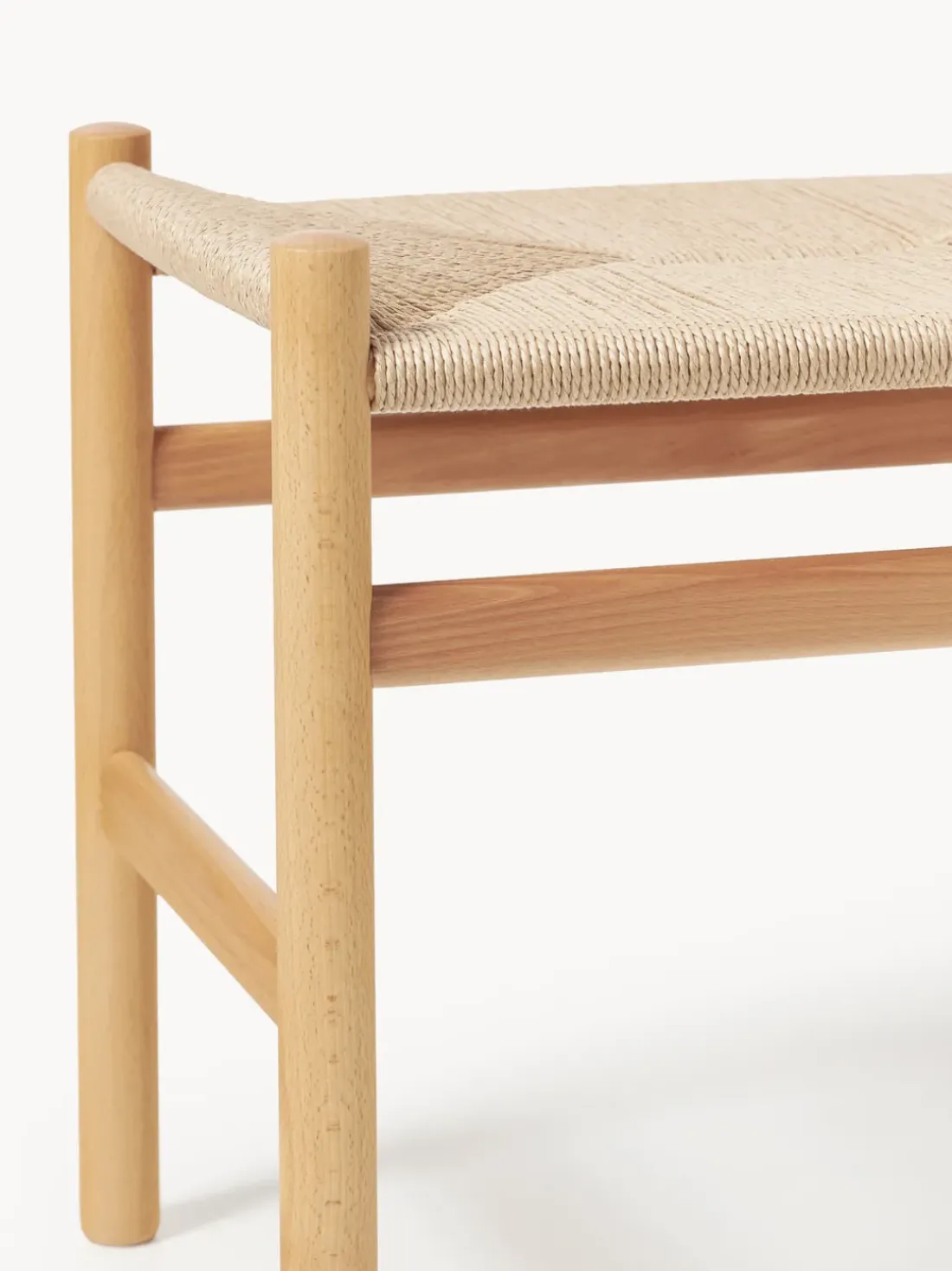 Taburete con asiento tejido a mano CH53