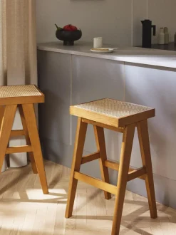 Taburete de bar con tejido vienés Sissi