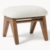 Taburete en tejido bouclé Shenay