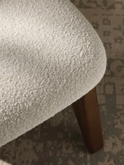 Taburete en tejido bouclé Shenay