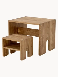Taburete infantil de madera de roble Bas