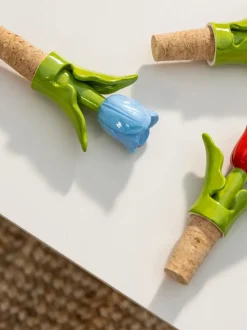Tapón de botella pintado a mano Tulip
