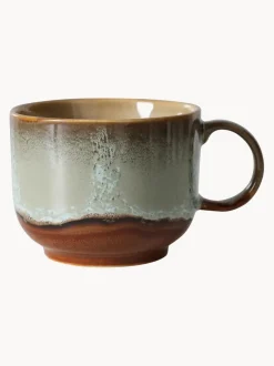 Taza artesanal con esmalte reactivo 70's