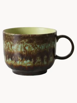 Taza artesanal con esmalte reactivo 70's