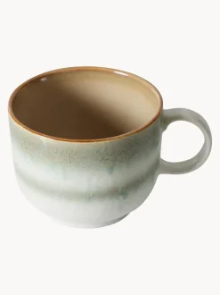 Taza artesanal con esmalte reactivo 70's