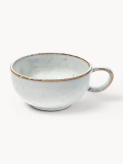 Taza artesanal con platito Nordic Sand