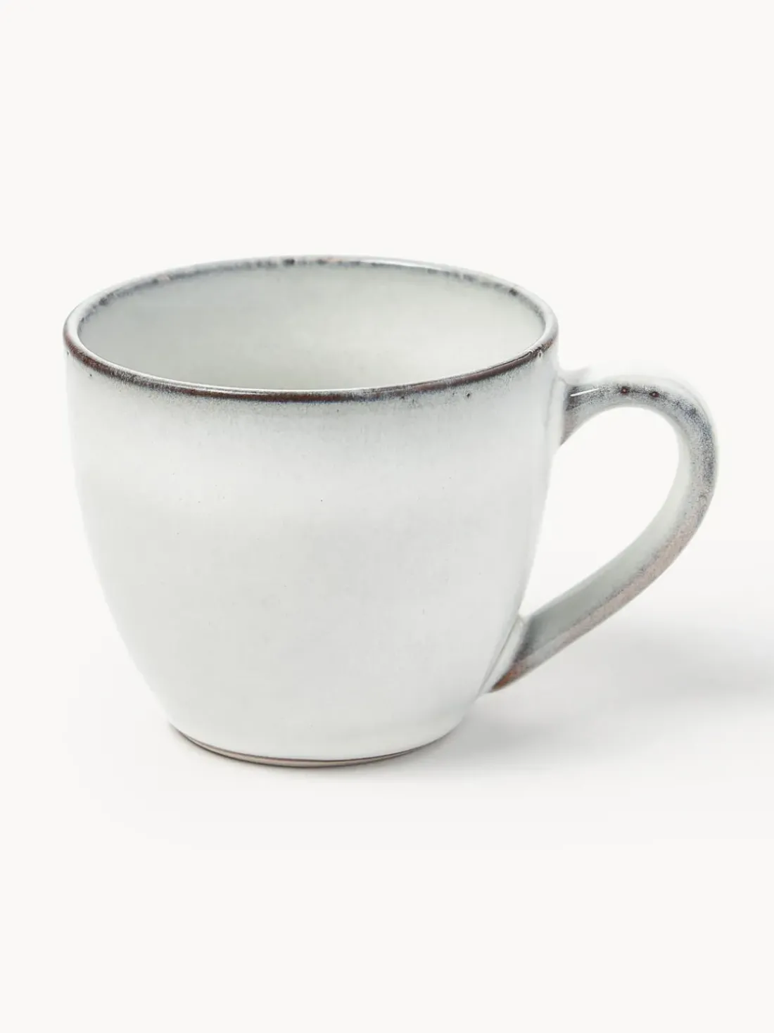 Taza artesanal con platito Nordic Sand