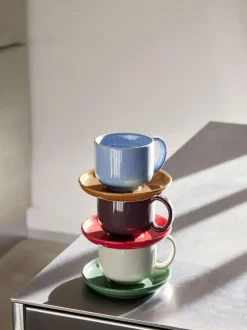 Taza artesanal con platitos Amare