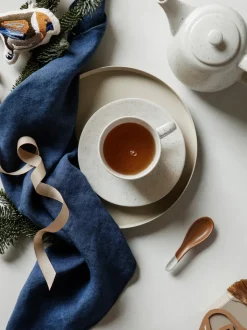 Taza de café con platito artesanal Nordic Vanilla