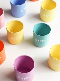 Taza de diseño con letras Favourite HAPPY