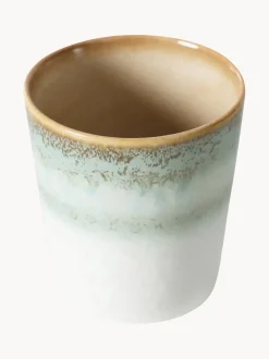Taza pintada a mano con esmalte reactivo 70's