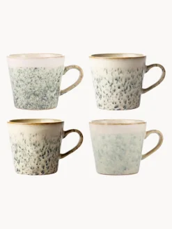 Tazas artesanales 70's, 4 uds.