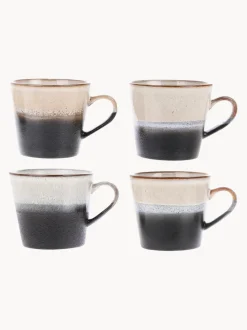 Tazas artesanales 70's, 4 uds.
