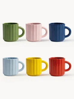Tazas artesanales Tube, 6 uds.