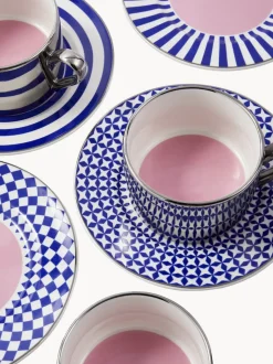 Tazas con platitos artesanales Aunty, 4 uds.