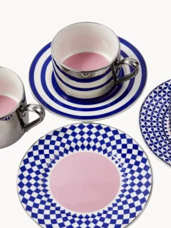 Tazas con platitos artesanales Aunty, 4 uds.