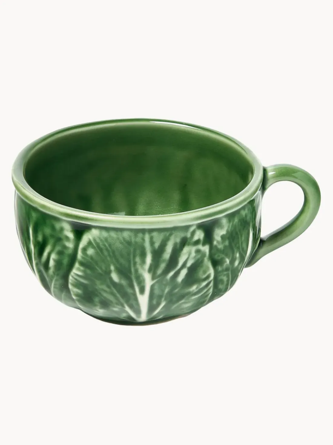 Tazas con platitos pintadas a mano Cabbage, 4 uds.