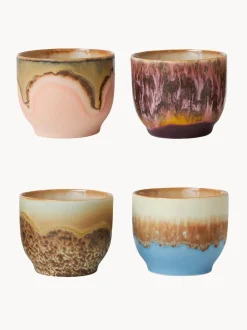 Tazas de café artesanales 70's, 4 uds.