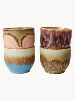 Tazas de café artesanales 70's, 4 uds.