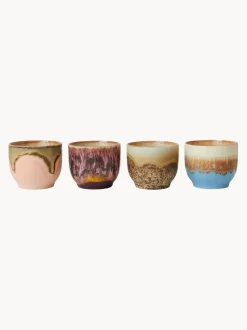 Tazas de café artesanales 70's, 4 uds.