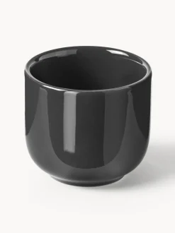 Tazas de café espresso de porcelana con platitos Nessa, 4 uds.