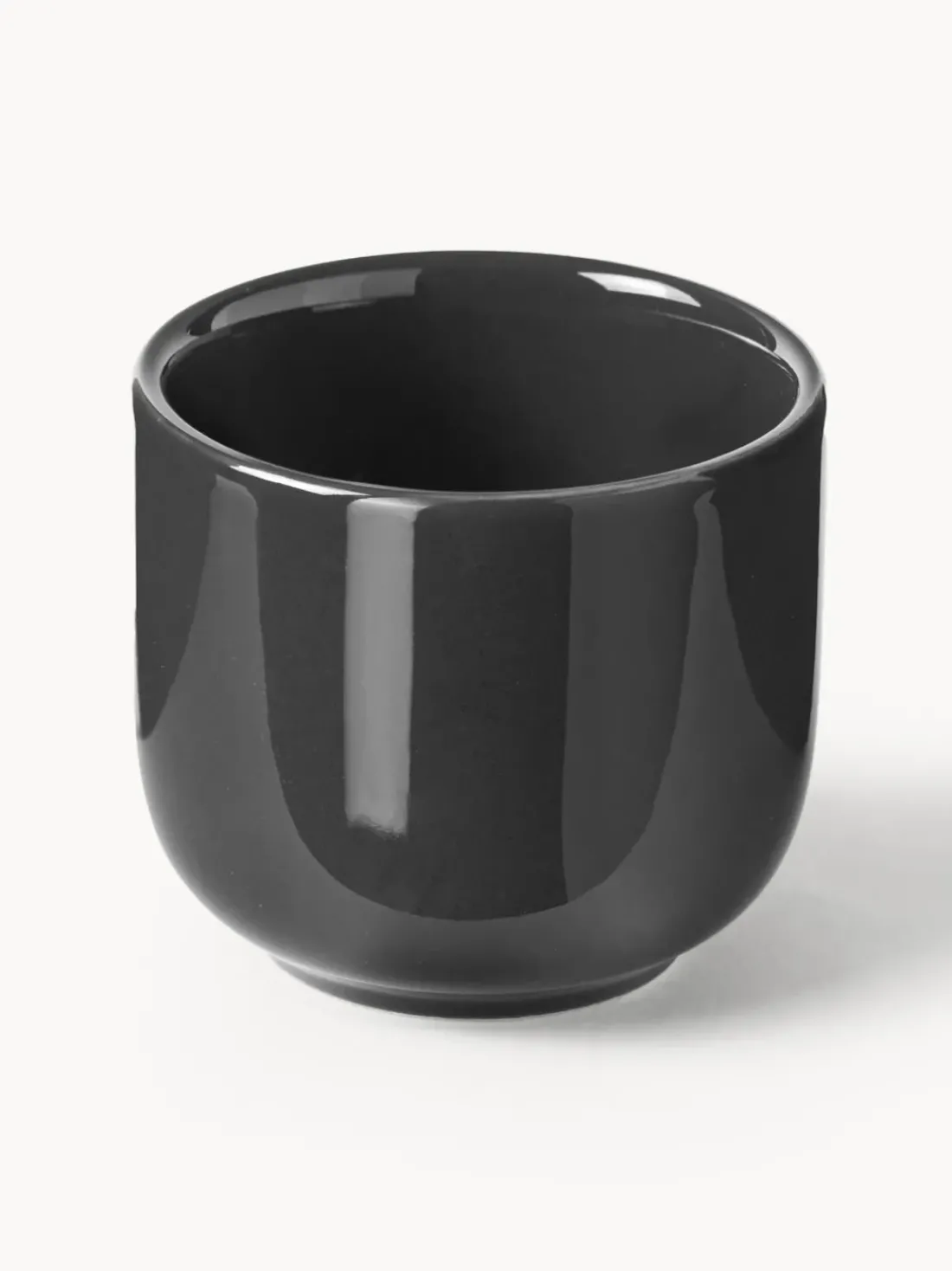 Tazas de café espresso de porcelana con platitos Nessa, 4 uds.