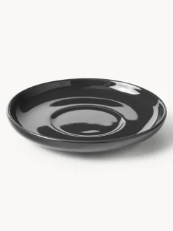 Tazas de café espresso de porcelana con platitos Nessa, 4 uds.