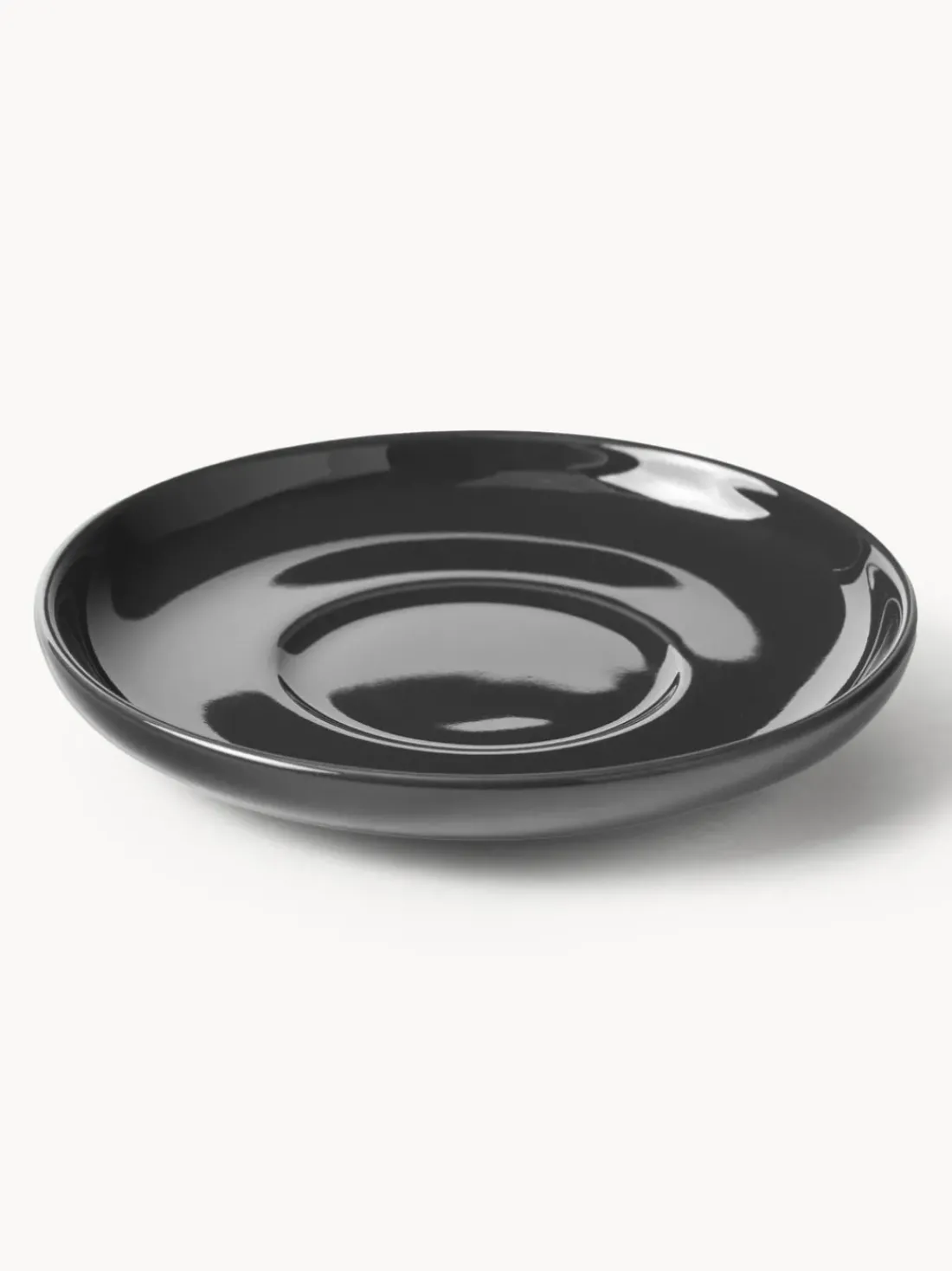Tazas de café espresso de porcelana con platitos Nessa, 4 uds.