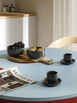 Tazas de café espresso de porcelana con platitos Nessa, 4 uds.