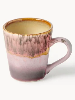Tazas espresso artesanales con esmalte reactivo 70's, 4 uds.