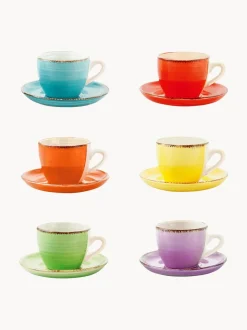 Tazas espresso con platito Baita, 6 uds.
