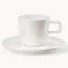 Tazas espresso con platito Fine Bone China Oco, 6 uds.