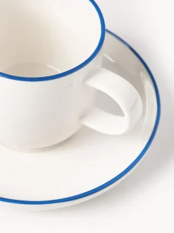 Tazas espresso con platitos de porcelana Facile, 2 uds.