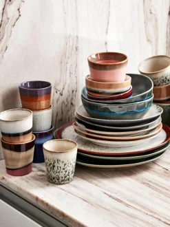 Tazas pequeñas artesanales 70's, 4 uds.