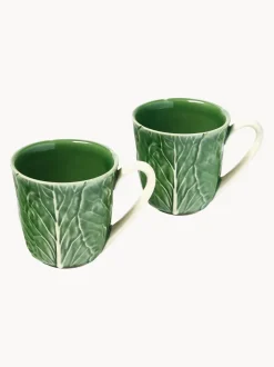 Tazas pintadas a mano Cabbage, 4 uds.