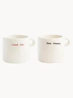 Tazas pintadas a mano Perfect Morning, 2 uds.