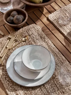Vajilla artesanal Nordic Sand, 4 comensales (12 pzas.)