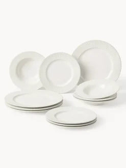 Vajilla de porcelana Goya, 4 comensales (12 pzas.)