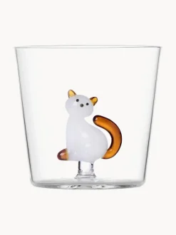 Vaso con cola de ámbar White Cat