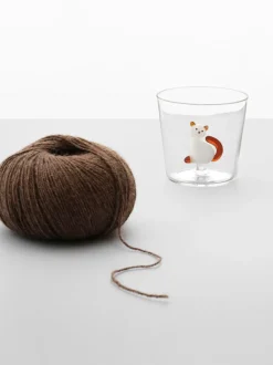 Vaso con cola de ámbar White Cat