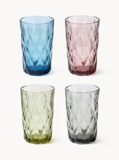 Vasos altos con relieves Colorado, 4 uds.